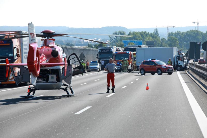 LKW-Unfall auf der Autobahn