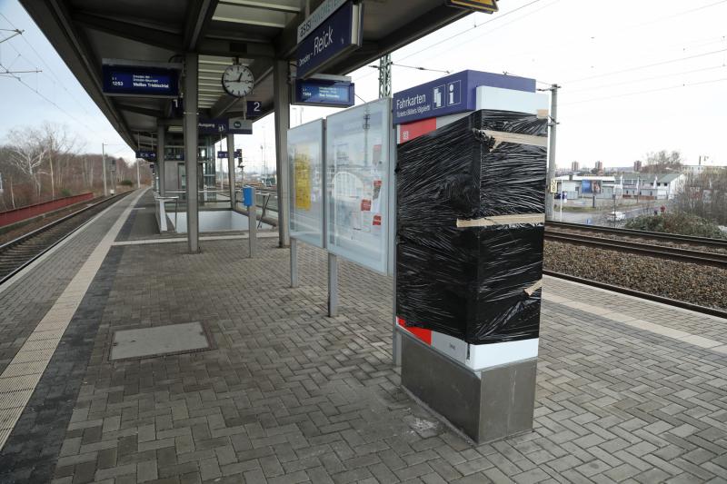 Fahrkartenautomat am Haltepunkt Dresden-Reick gesprengt