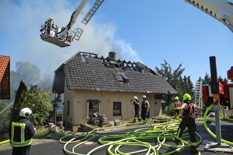 Einfamilienhaus ging in Flammen auf