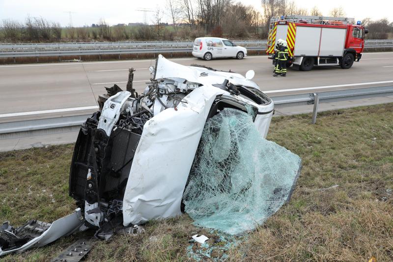 PKW überschlug sich auf der Autobahn - 1 Schwerverletzter