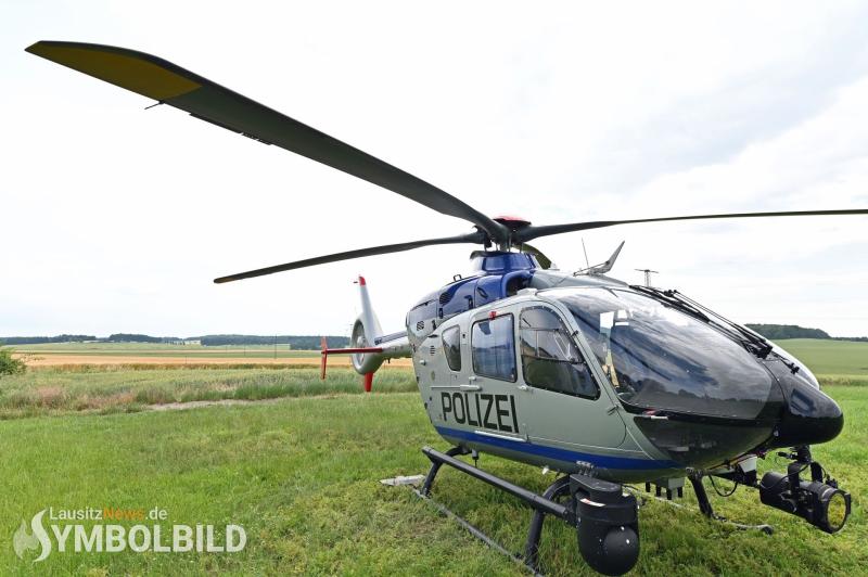 Hubschraubereinsatz über Hirschfelde