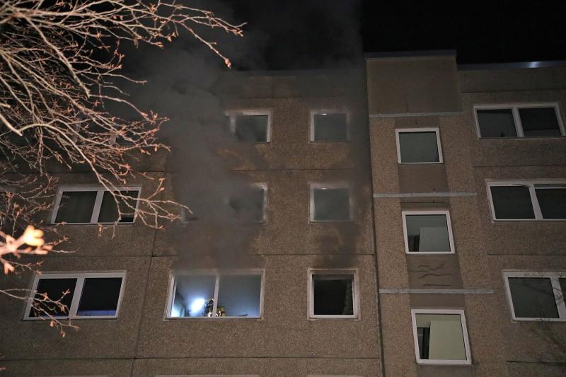 Wohnung brannte in Gorbitz