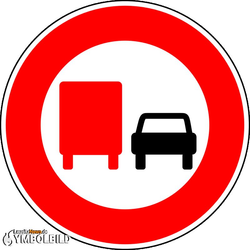 Missachtung des Überholverbots für Lkw